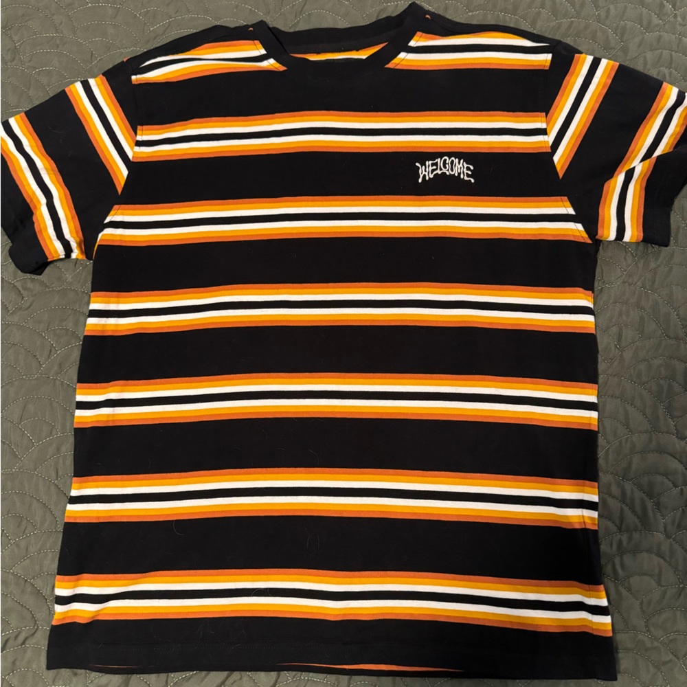 Welcome brand striped t-shirt